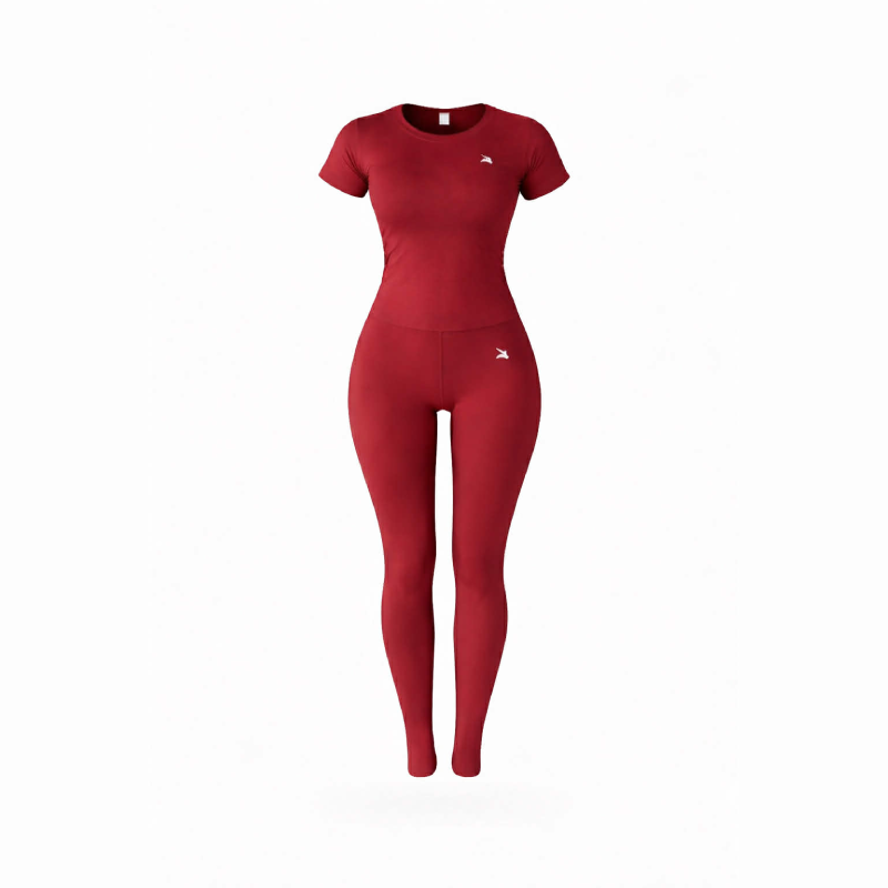 Set Femme GYMLYNX – t shirt & Legging - Rouge