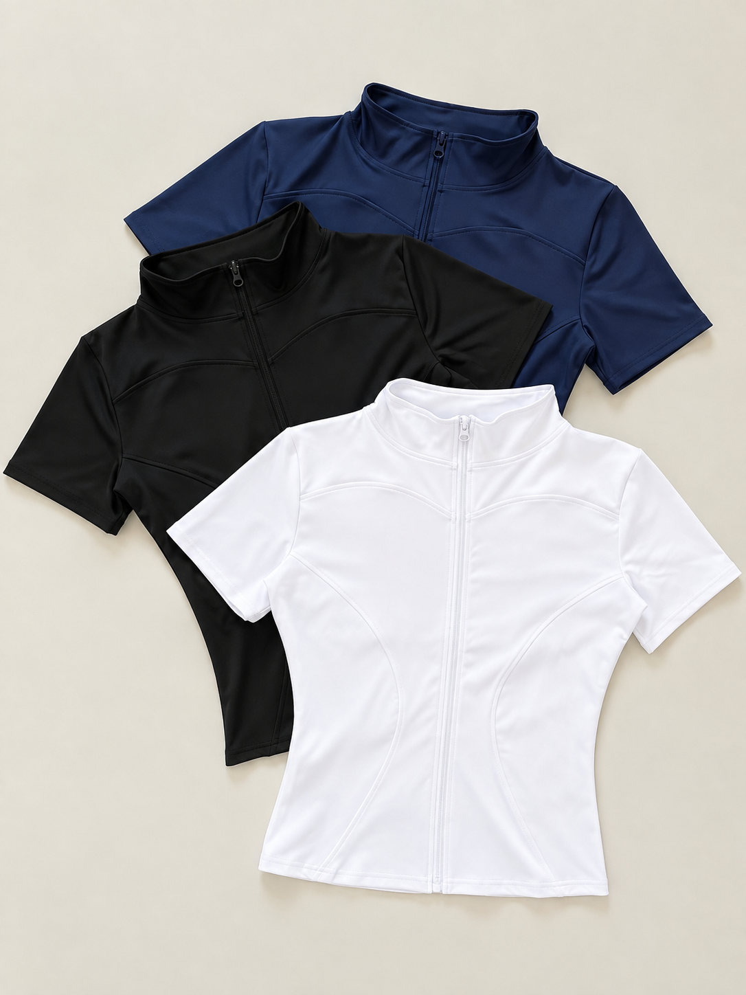 T-Shirt Zippé Sculptant