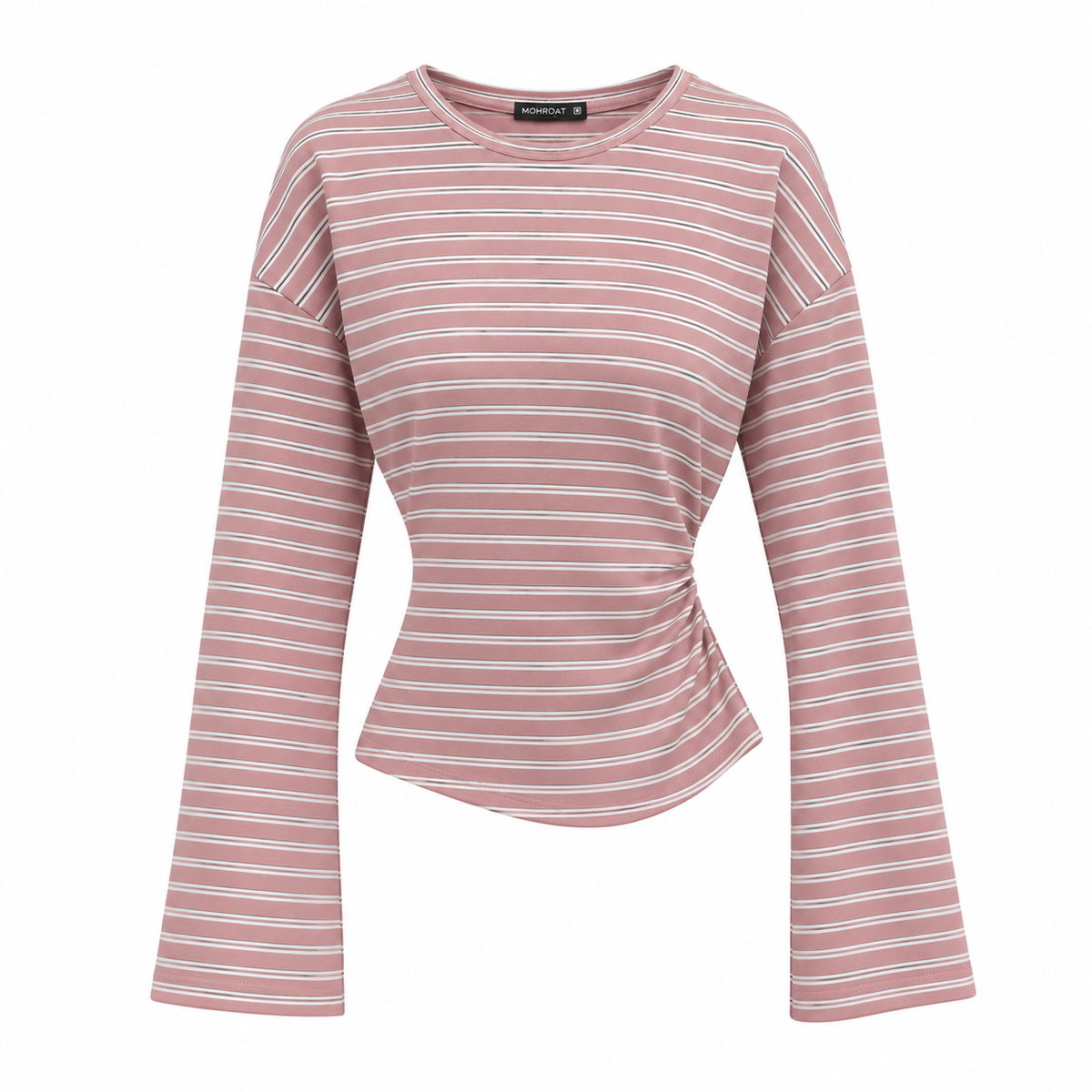 Shirt Rayé Twist Chic – Manches Longues ✨