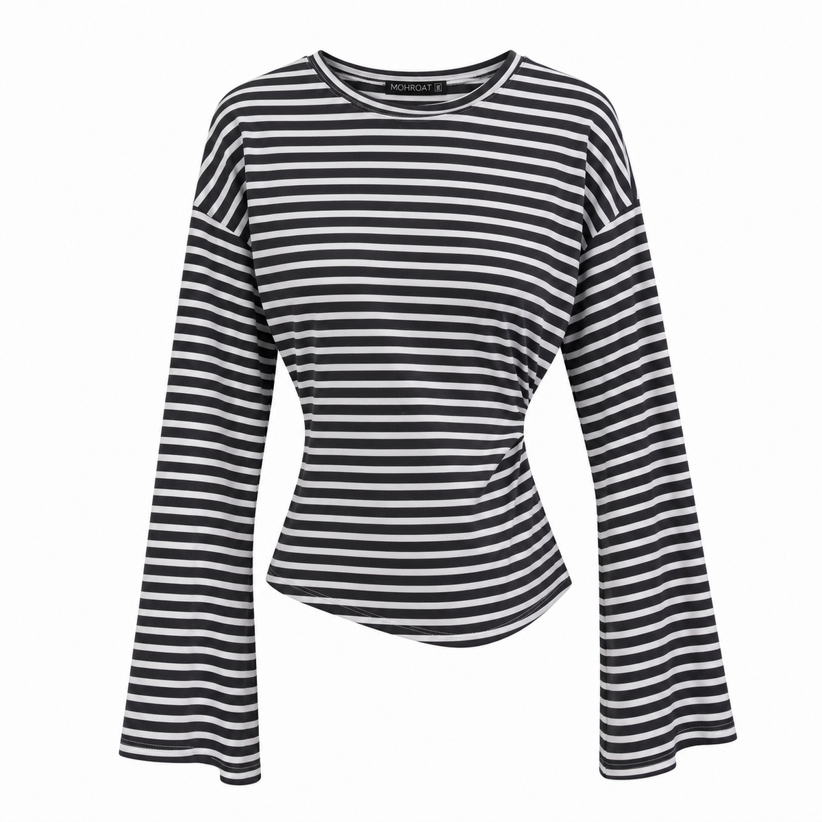 Shirt Rayé Twist Chic – Manches Longues ✨