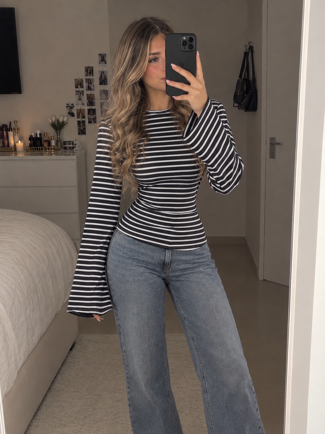 Shirt Rayé Twist Chic – Manches Longues ✨