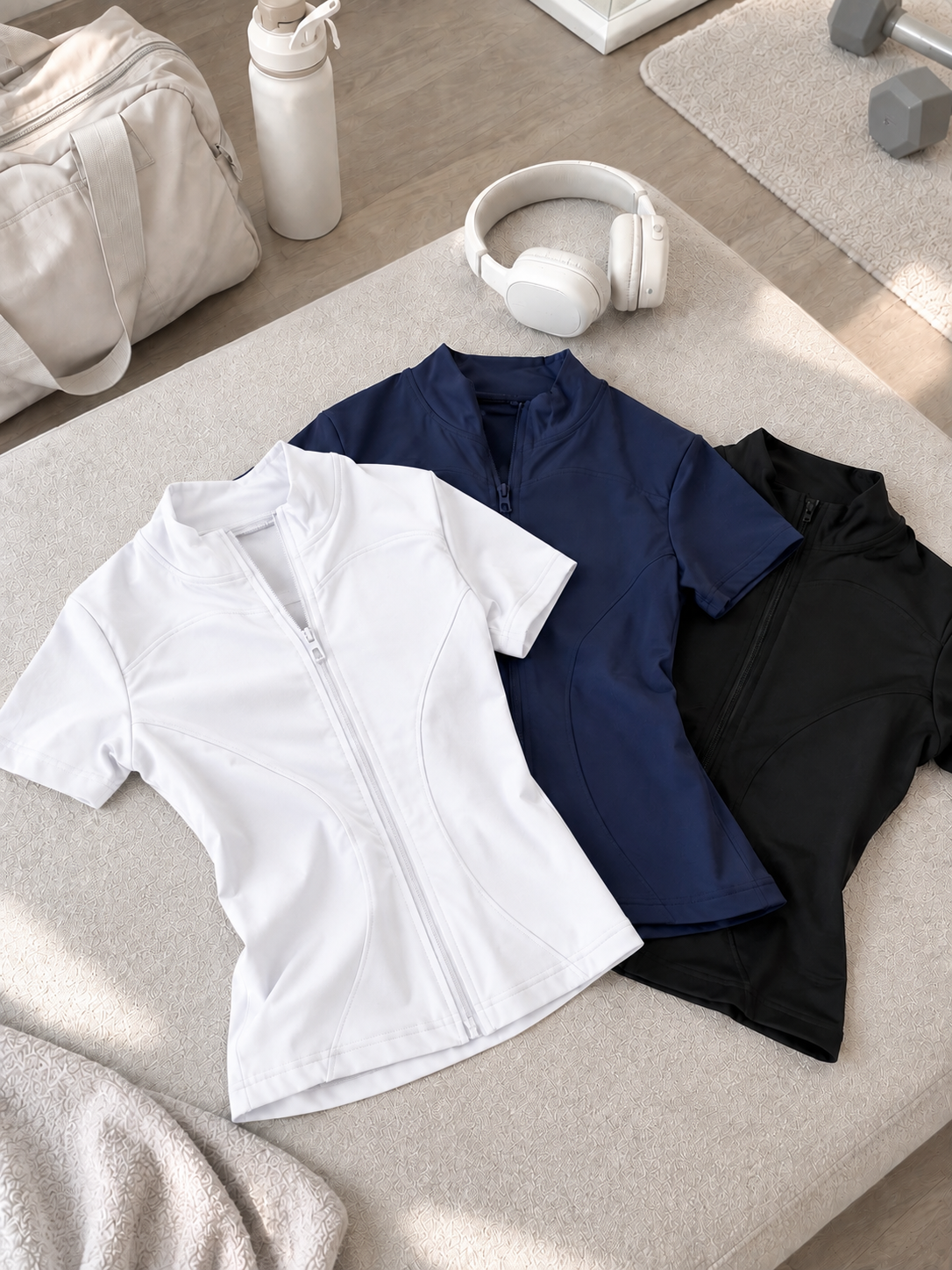 T-Shirt Zippé Sculptant