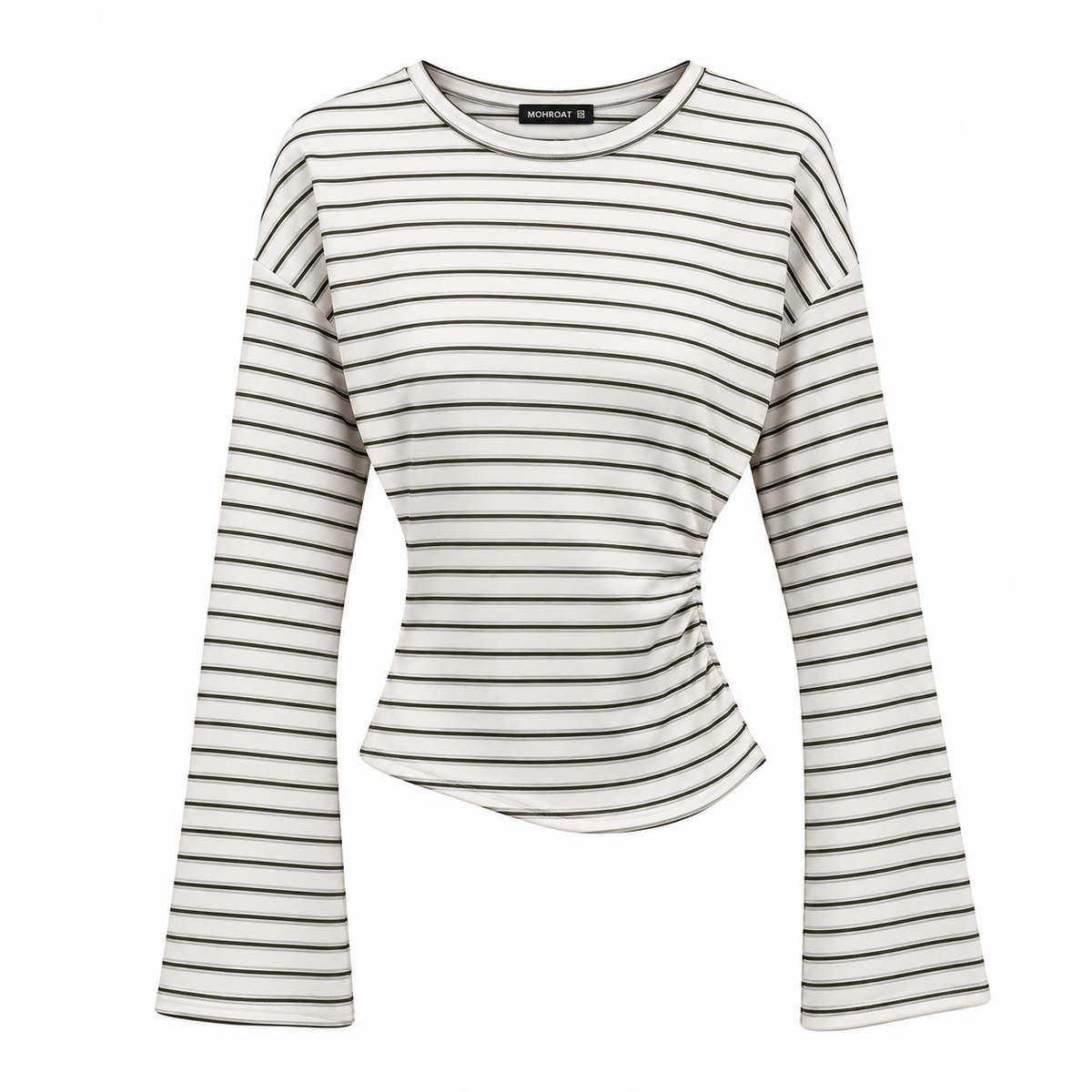 Shirt Rayé Twist Chic – Manches Longues ✨