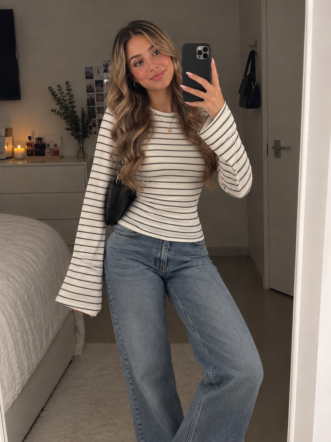 Shirt Rayé Twist Chic – Manches Longues ✨