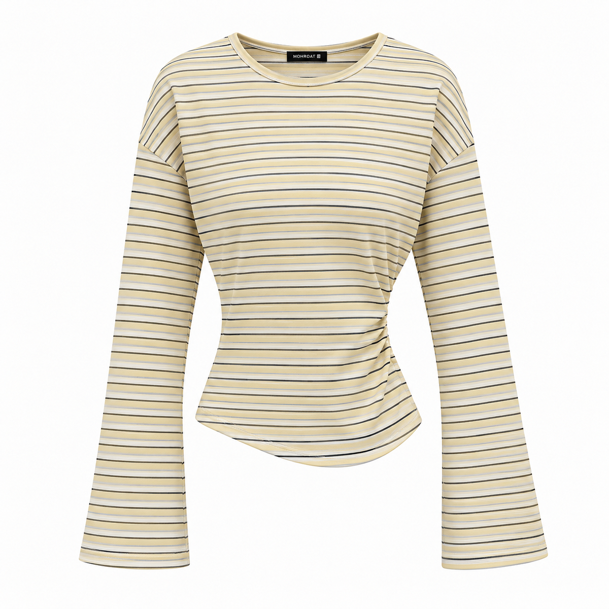 Shirt Rayé Twist Chic – Manches Longues ✨